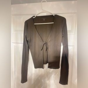 Brown Brandy Melville tie shirt